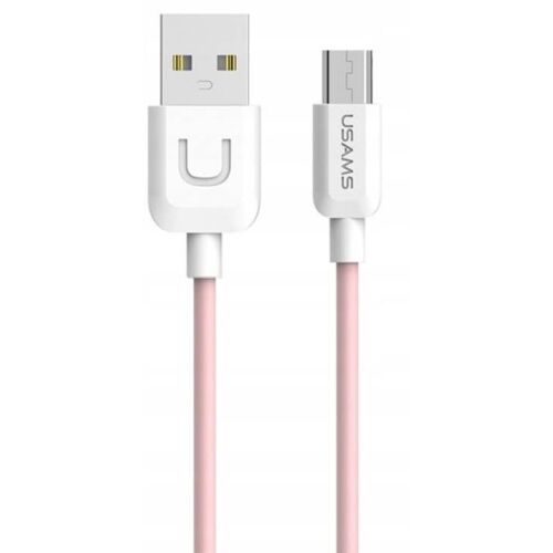 USAMS U-Turn Micro USB Adatkábel - Rózsaszín - 1m 174920676 - USAMS