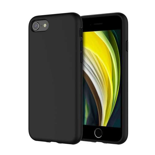 Matt fekete szilikon telefontok iPhone SE 2020-hoz - Telefontok