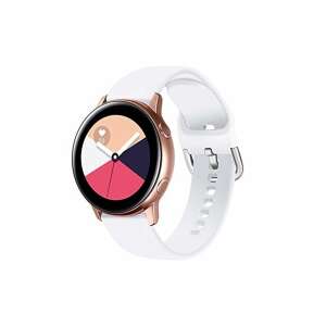 Samsung Galaxy Watch Active 2 (20mm) okosóra szíj - fehér szilikon szíj 92459145 