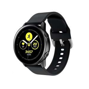 Samsung Galaxy Watch Active 2 (20mm) okosóra szíj - fekete szilikon szíj 92461247 