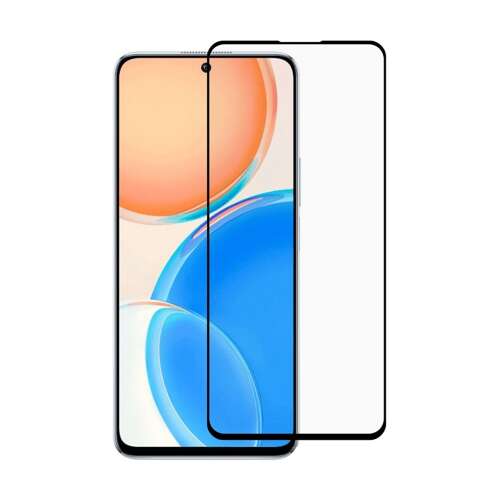 Honor X7a edzett üveg kijelzővédő, fekete, vékony, 3D, teljes lefedettség - Kijelzővédő fólia