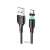 HOCO mágneses USB-MicroUSB töltőkábel, fekete, 1 méter