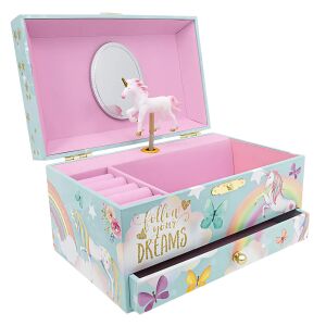 Egyszarvús Zenélő Ékszerdoboz - 18x11,5x9,8 cm