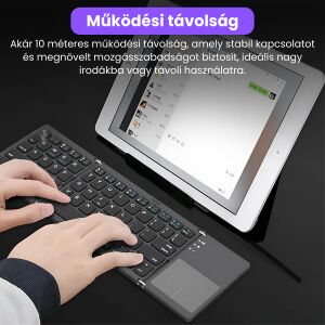Összecsukható Bluetooth Billentyűzet Touchpaddel - Ultravékony