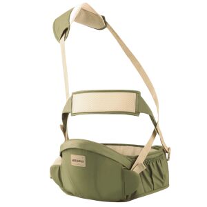 Ergonomikus babahordozó, biztonsági öv típusa, biztonsági övvel, oldalsó zsebek tároláshoz és palackhoz, maximális súly 30 kg, maximális tartási szög 30 fok, BRAGUS, Khaki