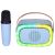 Trevi XR8A01 Blue Portable Karaoke Speaker with Microphone