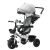 Pepita grey 360-degree swivel tricycle with horn, push bar, and basket