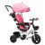 Pepita pink 360° rotating tricycle with horn, push bar, and basket
