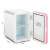 NEDIS hordozható mini hűtőszekrény, 4 literes kapacitás, fehér, méretekkel