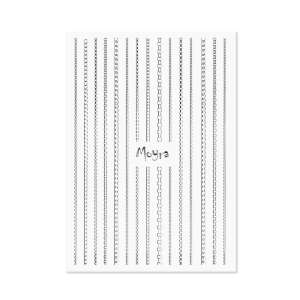 Moyra Körömdíszítő Csík Chain 02 Ezüst, 15 db, öntapadós, könnyen használható - Körömmatrica