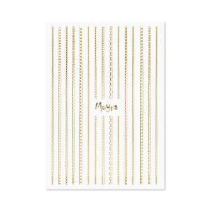 Moyra Körömdíszítő Csík Chain 01 Arany, 15 db - Körömmatrica