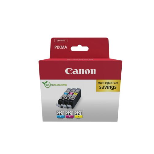 Canon CLI-521 Ink Cartridge Multipack - Cyan, Magenta, Yellow