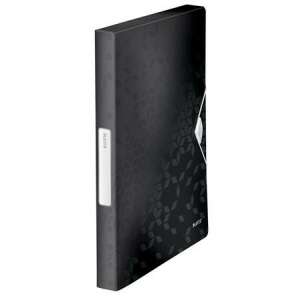 Gumis mappa, 30 mm, PP, A4, LEITZ "Wow Jumbo", fekete 92518262 - Iratrendezés