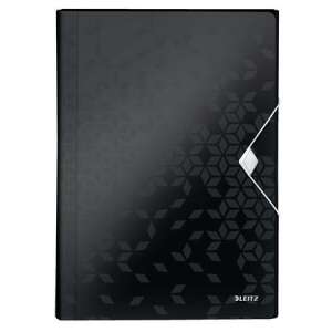 LEITZ Wow A4 fekete harmonika mappa 6 rekeszes - Harmonika mappa