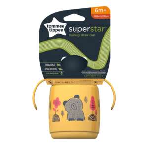 Tommee Tippee Superstar training straw szívószálas pohár sárga 300ml 92521542 Tommee Tippee