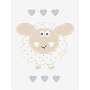Pasztel gyerekszőnyeg D687B_SFU16 krém alapon bárányos 80x150 cm