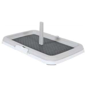 STEFANPLAST Welpen-Toilette, Welpen-Toiletten-Tablett mit Pipi-Pfosten, 60x40x4cm - Bürste, Schermaschine, Schere, Krallenschneider für Haustiere