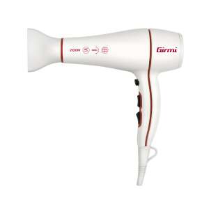 Girmi PH47 Professional Hair Dryer, white, angled view - Girmi