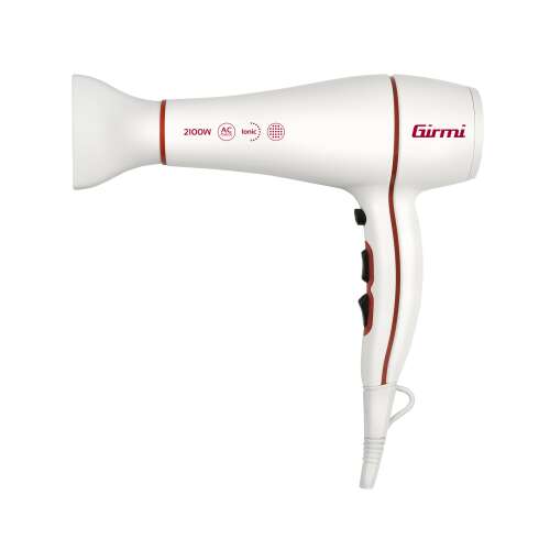 Girmi PH47 Professional Hair Dryer, white, angled view