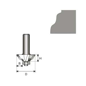 Freza do drewna z falistą krawędzią D8 28,8x15,9x3,96mm - 07F201B 92538097 - Instrument