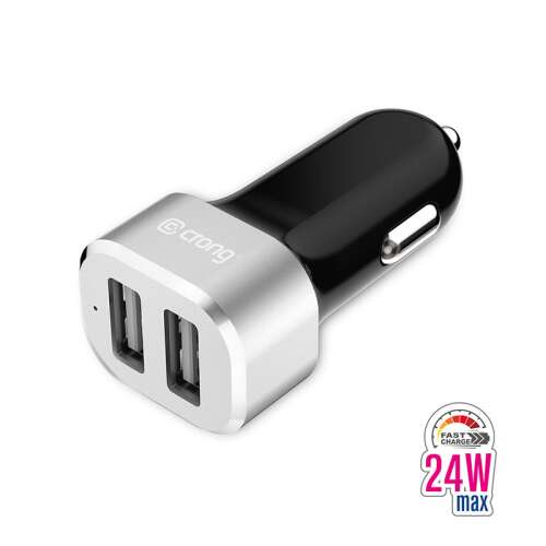 Crong Power 24W Dual-USB-Kfz-Ladegerät mit Aluminium-Design