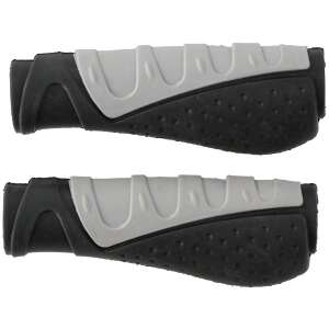 Chwyty rowerowe Dunlop - Guma - Szary/Czarny - 22,2 mm 92545463 - Uchwyt kierownicy roweru