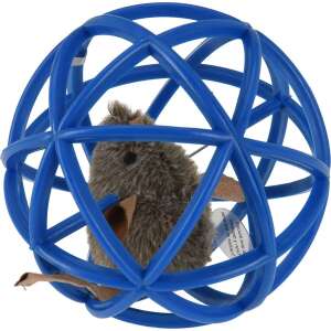 Katzenspielzeug, Ball mit Maus, 10,5 cm