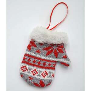 Kesztyű függő ajándékba 12cm, szürke