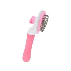 Self-cleaning dog and cat brush, pink - Pet Care