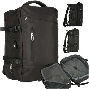 Rucsac de călătorie impermeabil pentru laptop, cu bagaj de mână, extensibil 26-36 Litri - Negru 92545599 Genți de voiaj