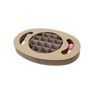 Sisal pentru pisici, cu 2 biluțe, formă ovală, 36x25x5 cm, colecția Cats 105658769 - Mobilier pentru pisici