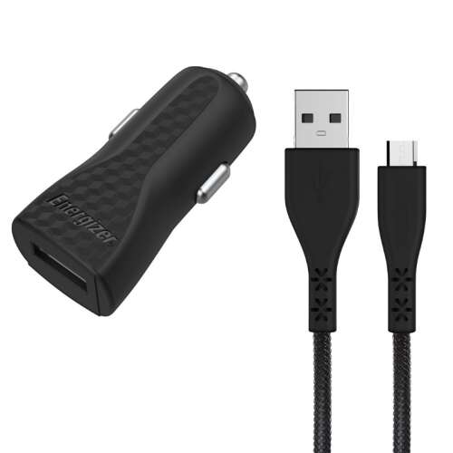 Energizer HardCase Autoladegerät mit Micro-USB-Kabel, schwarz
