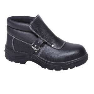 Fekete bőr munkavédelmi bakancs, sbp hro fo src, csattal - Munkavédelmi bakancs