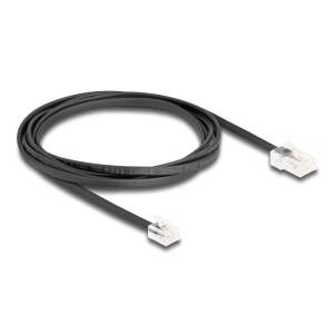 Delock RJ45 to RJ11 telephone cable, 2m black - Telephone Cable