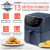 Infographic of Cosori Premium CP158-AF-RXL blue air fryer features