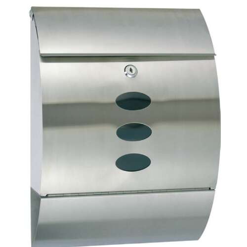 Stainless steel mailbox with newspaper holder, Postaláda Design