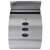 Stainless steel mailbox with newspaper holder and open flap, Postaláda Design