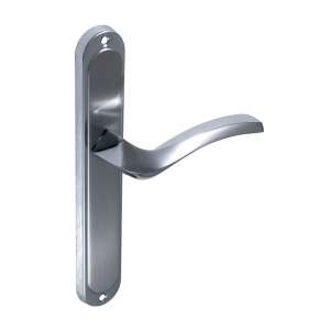 Future Pajzsos Szatén Chrome Door Handle, 88 mm PZ - Domino Door Knobs & Handle