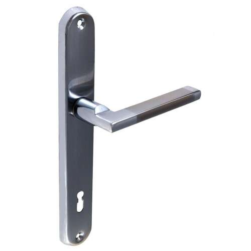 Chris Satin Chrome Door Handle 88 mm WC