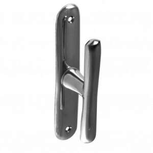 Kľučka na okno Nosztalgia Original Stefánia so štítom, lesklý chróm, T-tvar - Gomboss Gule a kľučky dverí