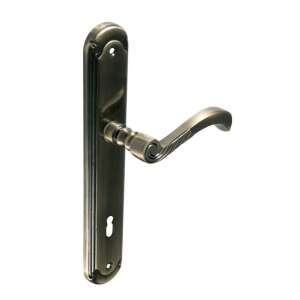 Rose Antik Pajzsos Door Handle, 72 mm PZ, Brushed Finish - Perfekto