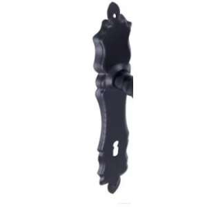 Black forged door handle with keyhole, Antwerpen style - Gomboss