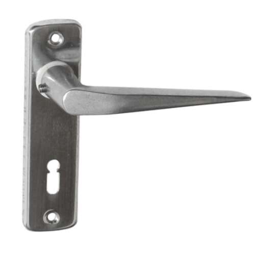 Alu 410 Pajzsos Ajtókilincs F1 Ezüst 55 mm BB door handle, silver, aluminum, 55 mm