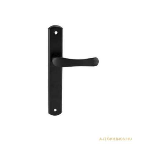 Larina Black Door Handle with Square Escutcheon
