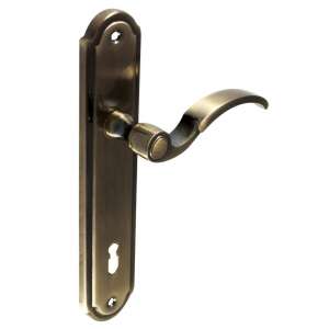 Petra Antik Brushed Door Handle 92 mm PZ, brushed bronze finish - Perfekto