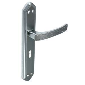 Elza Satin Chrome Door Handle, 55mm PZ - Door