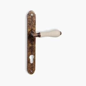 Samoha-Diána Geschirmt Weiß Porzellaneinsatz Patina Antik 55 mm PZ 92571571 - Tür