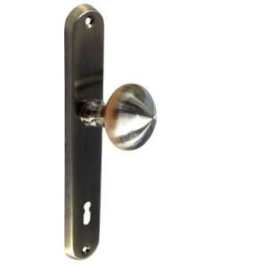 Eva Antik Súrolt Felület 90 mm PZ Door Handle with Knob, Brushed Bronze Finish - Open shutter