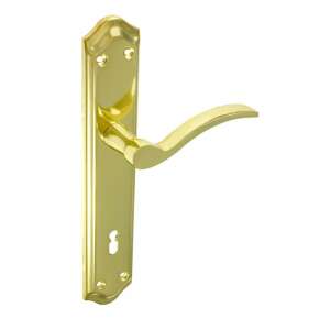 Firenze 92 mm Brass Door Handle with Escutcheon - Perfekto