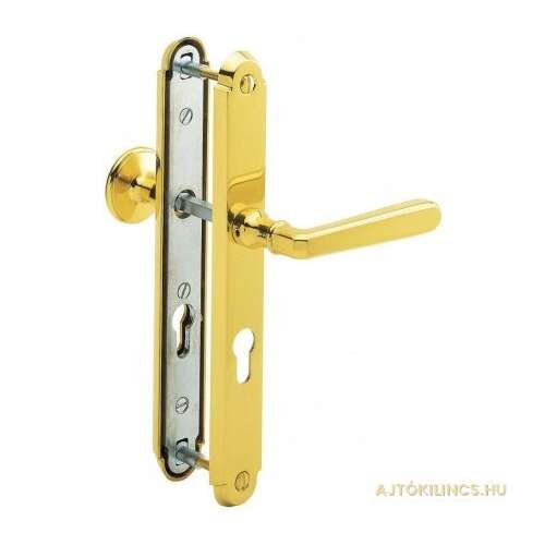 Italian Alt Wien Door Handle with Security Cylinder Guard, Copper, 90 mm PZ Knob/Lever